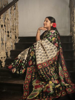 Tussar Painting Saree