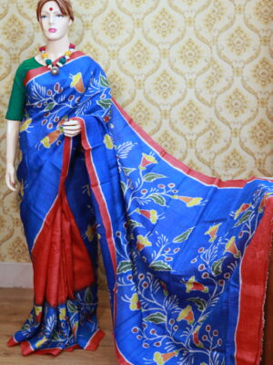 Tussar Hand Painting Saree