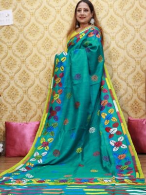 Tussar Kantha Saree