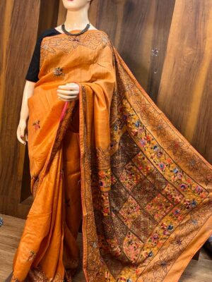 Tussar Kantha Parshi Saree