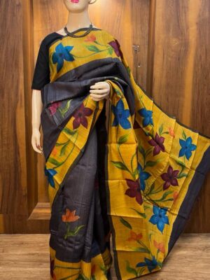 Tussar Painting Saree