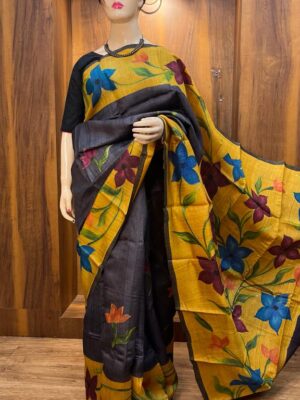 Tussar Painting Saree